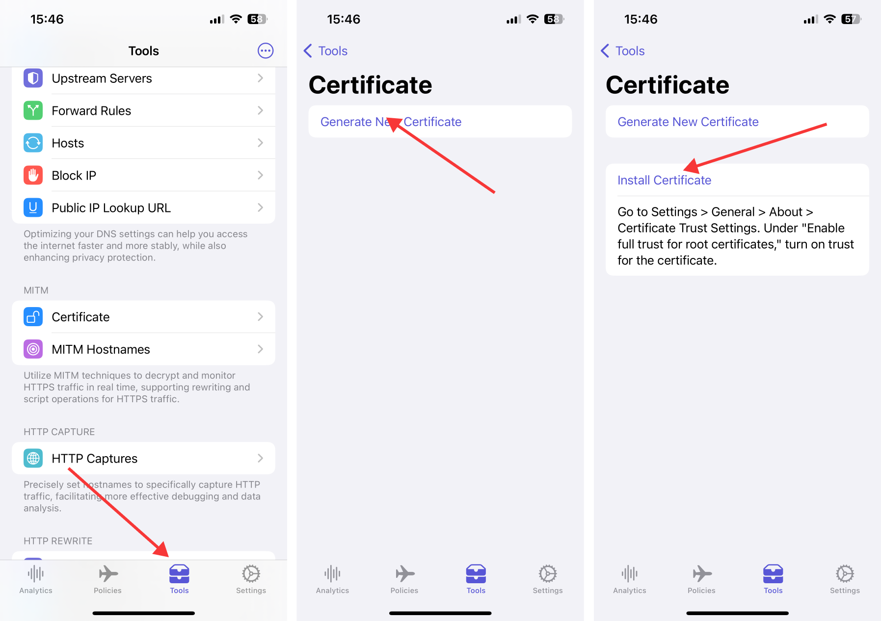 Configure Root Certificate